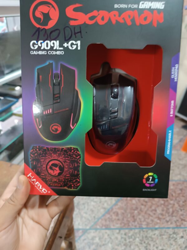 IMG_20250619_202135 Souris et tapis de souris de jeu MARVO Scorpion G909L + G1