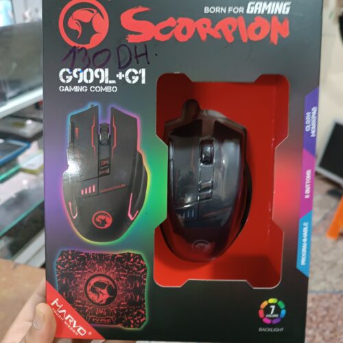 Souris et tapis de souris de jeu MARVO Scorpion G909L + G1