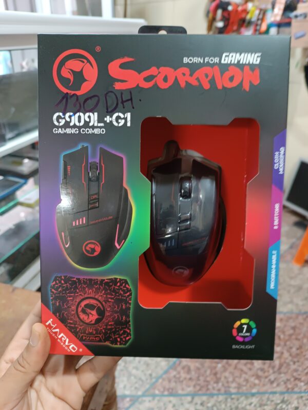 IMG_20250619_202137 Souris et tapis de souris de jeu MARVO Scorpion G909L + G1