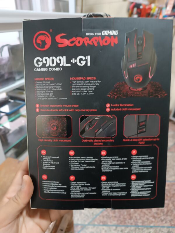 IMG_20250619_202203 Souris et tapis de souris de jeu MARVO Scorpion G909L + G1