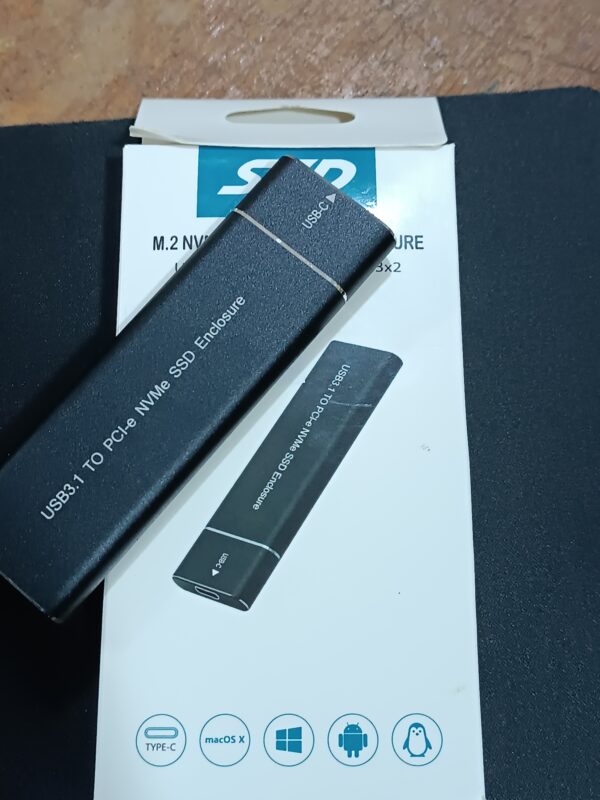 Boitier Externe Pour disque dur SSD M.2 NVME / NOIR